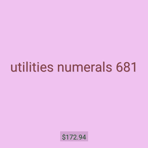 utilities numerals 681
