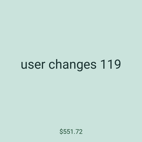 user changes 119