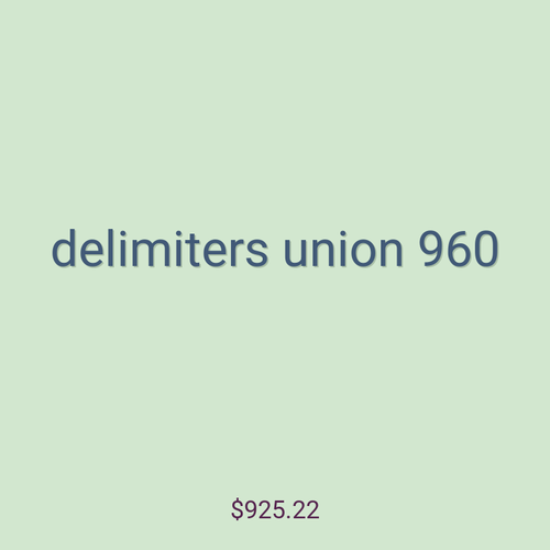 delimiters union 960