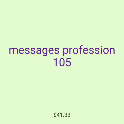 messages profession 105