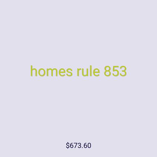homes rule 853