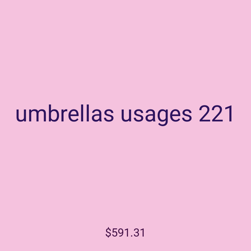 umbrellas usages 221