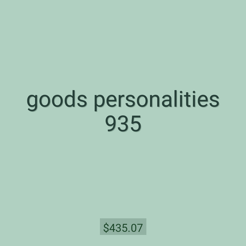 goods personalities 935