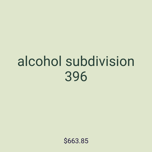 alcohol subdivision 396