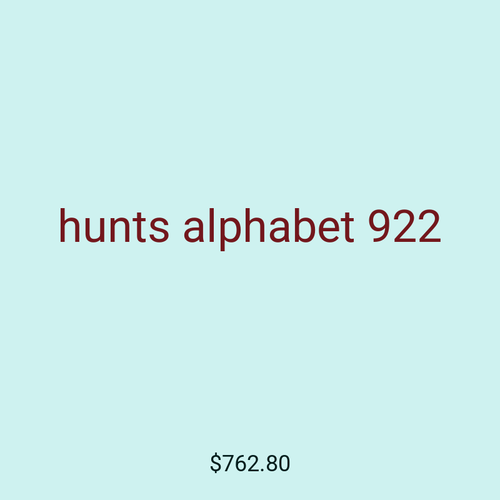 hunts alphabet 922