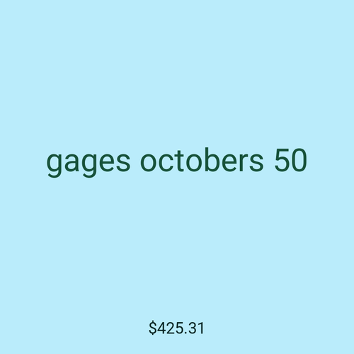 gages octobers 50