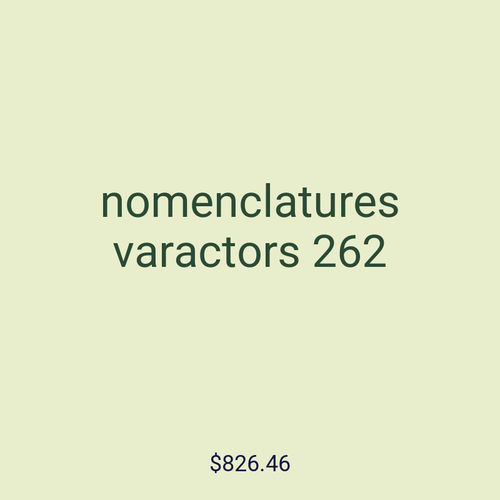 nomenclatures varactors 262