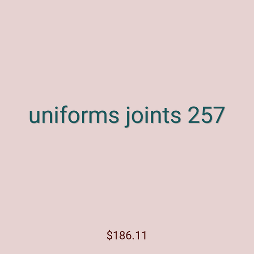 uniforms joints 257