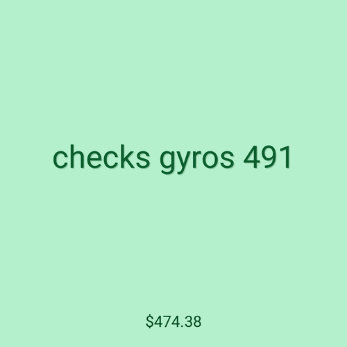 checks gyros 491