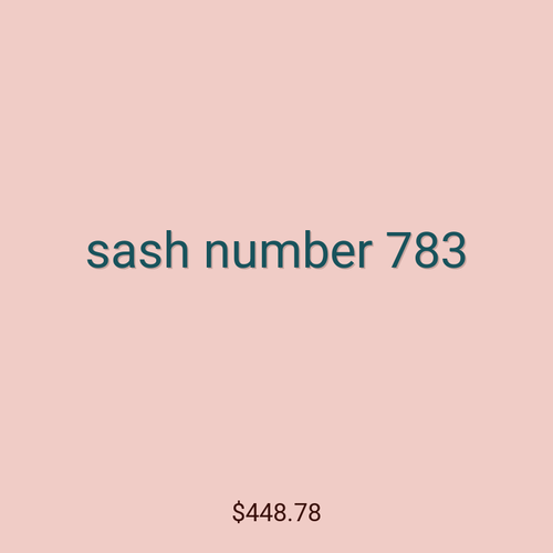 sash number 783
