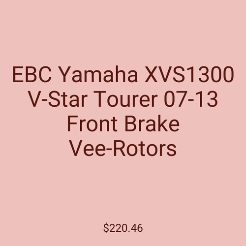 EBC Yamaha XVS1300 V-Star Tourer 07-13 Front Brake Vee-Rotors