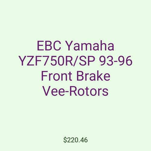 EBC Yamaha YZF750R/SP 93-96 Front Brake Vee-Rotors