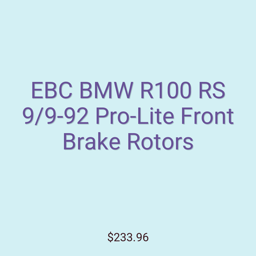EBC BMW R100 RS 9/9-92 Pro-Lite Front Brake Rotors