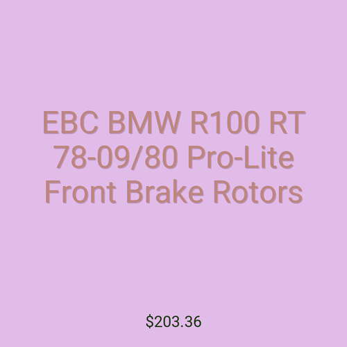 EBC BMW R100 RT 78-09/80 Pro-Lite Front Brake Rotors
