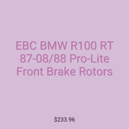EBC BMW R100 RT 87-08/88 Pro-Lite Front Brake Rotors