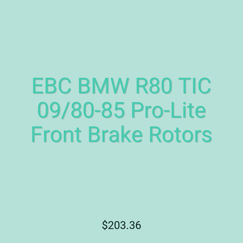 EBC BMW R80 TIC 09/80-85 Pro-Lite Front Brake Rotors