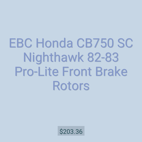 EBC Honda CB750 SC Nighthawk 82-83 Pro-Lite Front Brake Rotors