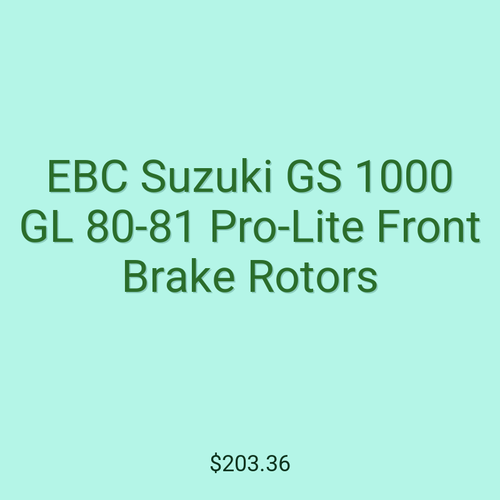 EBC Suzuki GS 1000 GL 80-81 Pro-Lite Front Brake Rotors