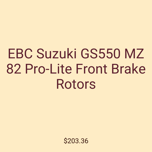 EBC Suzuki GS550 MZ 82 Pro-Lite Front Brake Rotors