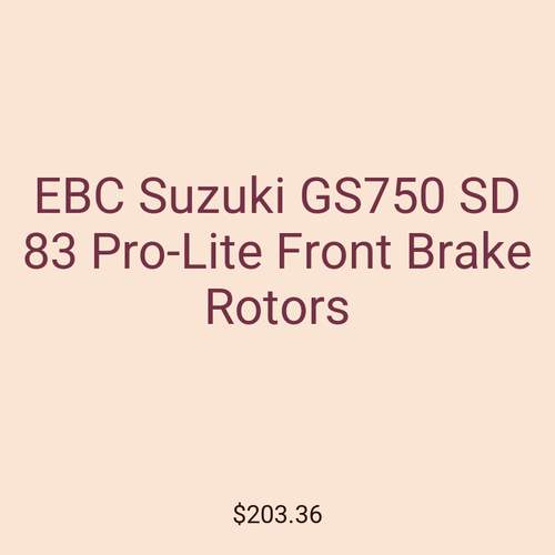 EBC Suzuki GS750 SD 83 Pro-Lite Front Brake Rotors
