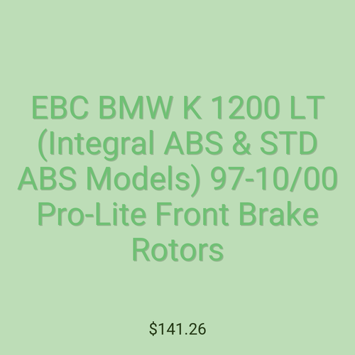 EBC BMW K 1200 LT (Integral ABS & STD ABS Models) 97-10/00 Pro-Lite Front Brake Rotors