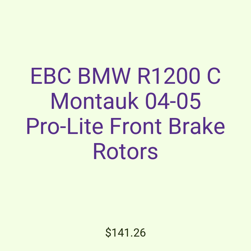 EBC BMW R1200 C Montauk 04-05 Pro-Lite Front Brake Rotors