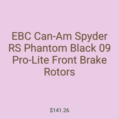 EBC Can-Am Spyder RS Phantom Black 09 Pro-Lite Front Brake Rotors