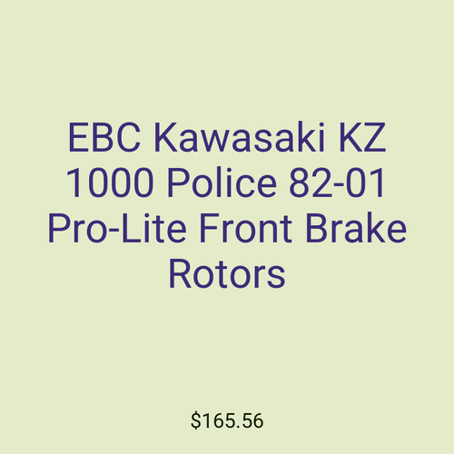 EBC Kawasaki KZ 1000 Police 82-01 Pro-Lite Front Brake Rotors