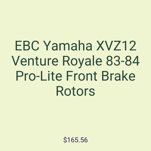 EBC Yamaha XVZ12 Venture Royale 83-84 Pro-Lite Front Brake Rotors