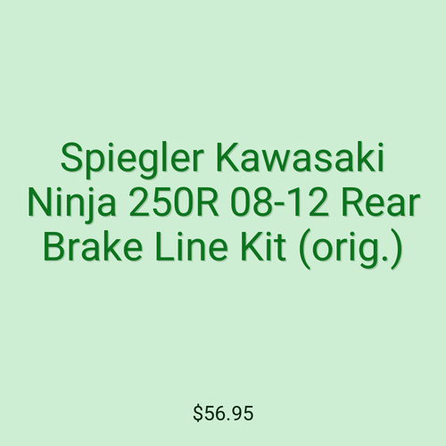 Spiegler Kawasaki Ninja 250R 08-12 Rear Brake Line Kit (orig.)