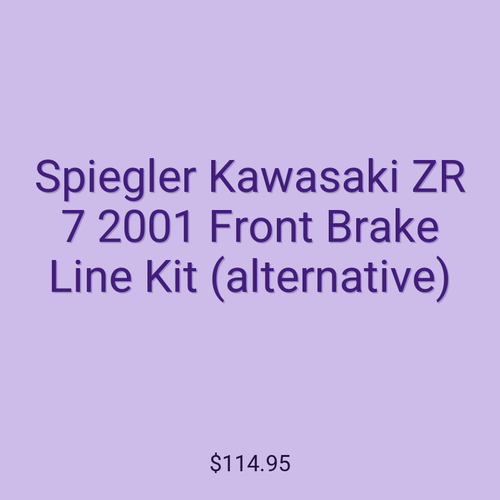 Spiegler Kawasaki ZR 7 2001 Front Brake Line Kit (alternative)