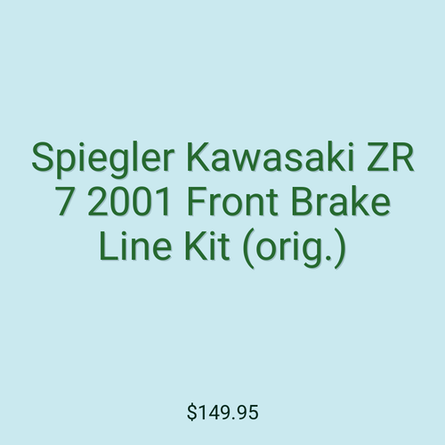Spiegler Kawasaki ZR 7 2001 Front Brake Line Kit (orig.)