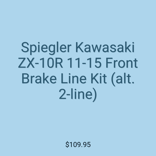 Spiegler Kawasaki ZX-10R 11-15 Front Brake Line Kit (alt. 2-line)