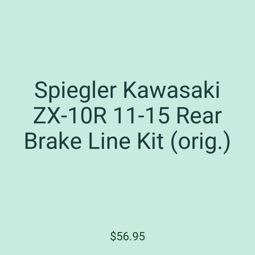Spiegler Kawasaki ZX-10R 11-15 Rear Brake Line Kit (orig.)