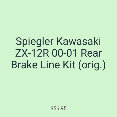 Spiegler Kawasaki ZX-12R 00-01 Rear Brake Line Kit (orig.)
