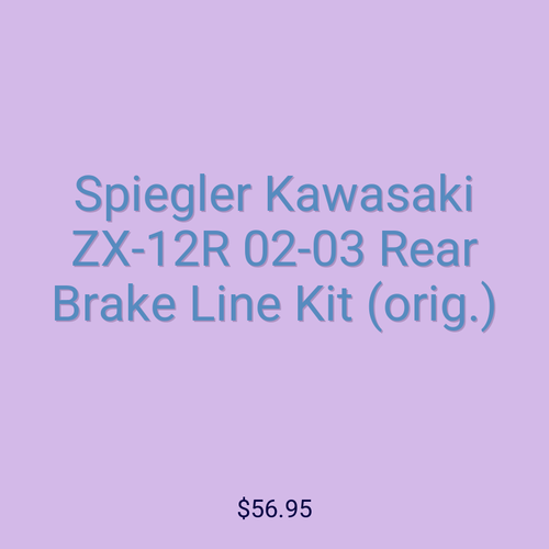 Spiegler Kawasaki ZX-12R 02-03 Rear Brake Line Kit (orig.)