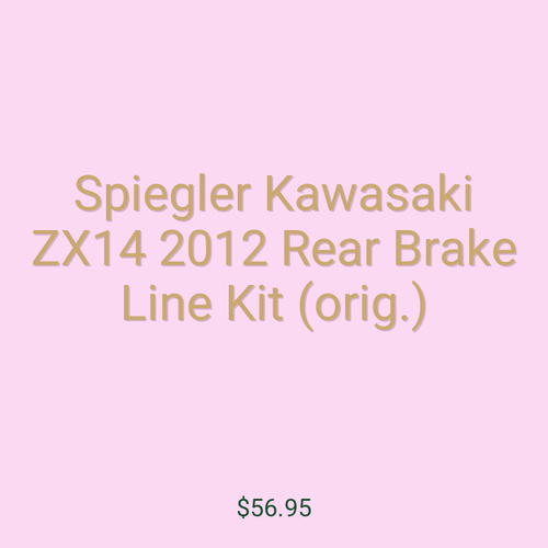 Spiegler Kawasaki ZX14 2012 Rear Brake Line Kit (orig.)
