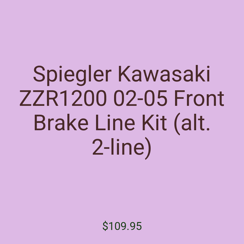 Spiegler Kawasaki ZZR1200 02-05 Front Brake Line Kit (alt. 2-line)