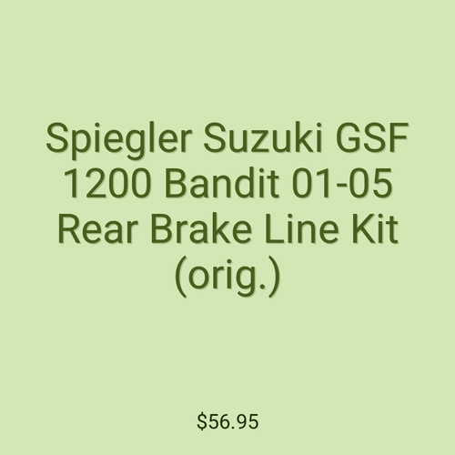 Spiegler Suzuki GSF 1200 Bandit 01-05 Rear Brake Line Kit (orig.)