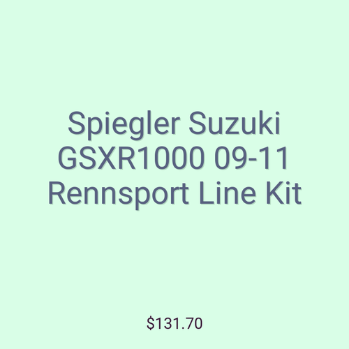 Spiegler Suzuki GSXR1000 09-11 Rennsport Line Kit