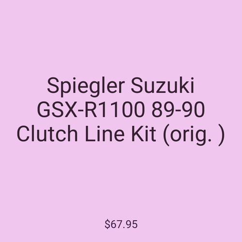 Spiegler Suzuki GSX-R1100 89-90 Clutch Line Kit (orig. )