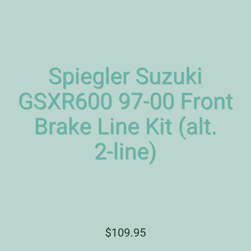 Spiegler Suzuki GSXR600 97-00 Front Brake Line Kit (alt. 2-line)
