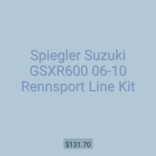 Spiegler Suzuki GSXR600 06-10 Rennsport Line Kit