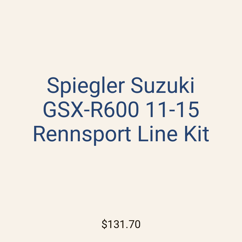 Spiegler Suzuki GSX-R600 11-15 Rennsport Line Kit