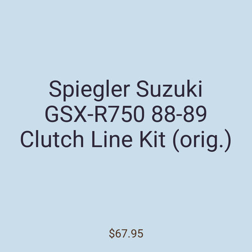 Spiegler Suzuki GSX-R750 88-89 Clutch Line Kit (orig.)