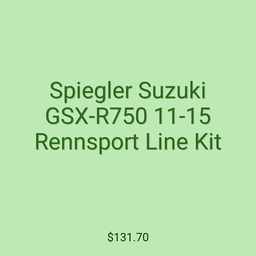 Spiegler Suzuki GSX-R750 11-15 Rennsport Line Kit