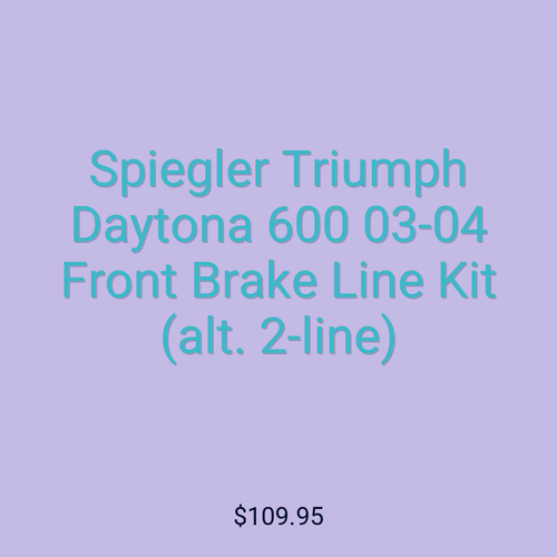 Spiegler Triumph Daytona 600 03-04 Front Brake Line Kit (alt. 2-line)
