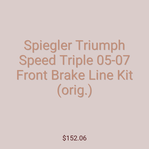Spiegler Triumph Speed Triple 05-07 Front Brake Line Kit (orig.)