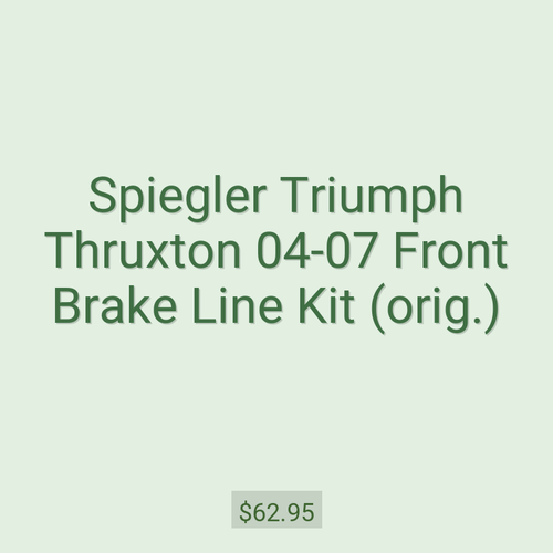 Spiegler Triumph Thruxton 04-07 Front Brake Line Kit (orig.)