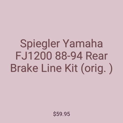 Spiegler Yamaha FJ1200 88-94 Rear Brake Line Kit (orig. )
